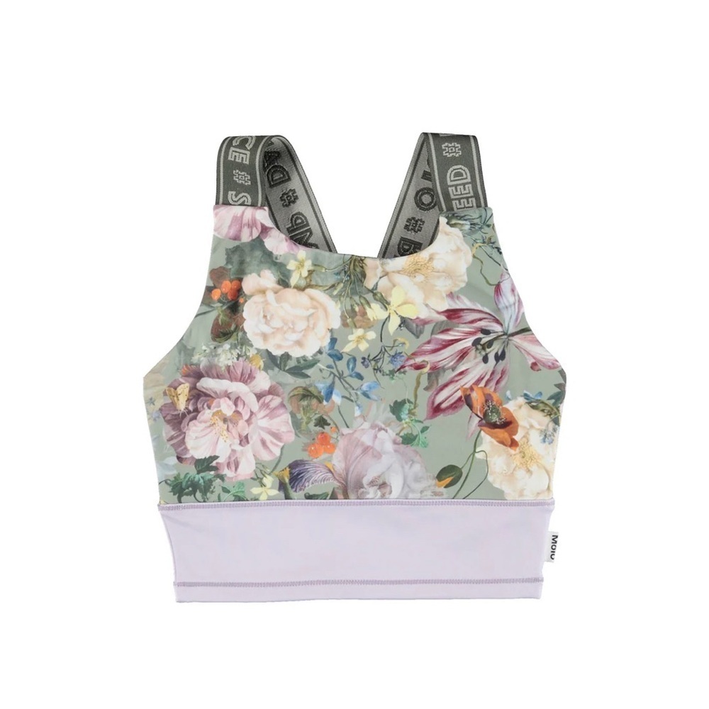 Molo Floral Sports Bra with Lilac Band. Euro size 170/176